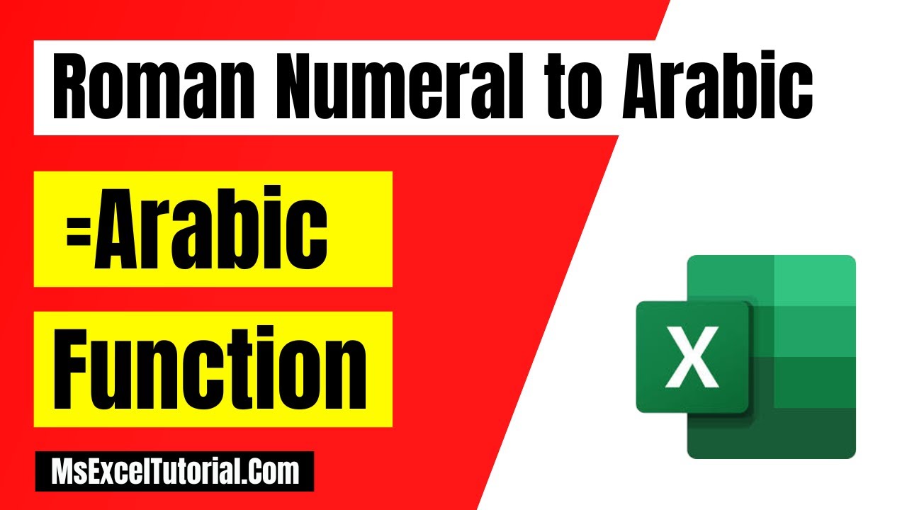 Excel10tutorial's tweet card. How to Use Arabic Function In Excel