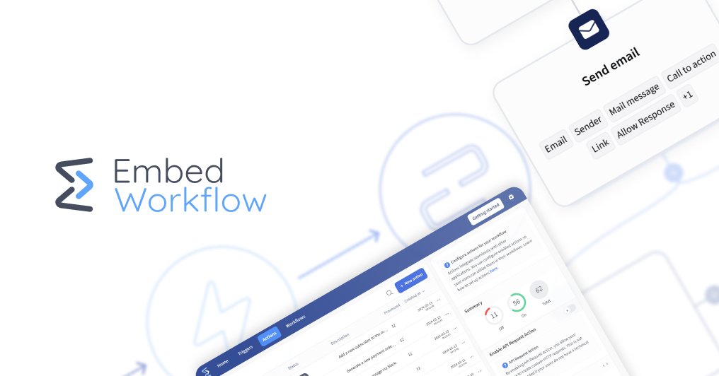embedworkflow's tweet card. An in-app workflow builder that seamlessly integrates into your platform. Empower your customers to automate business processes without leaving your application's interface.