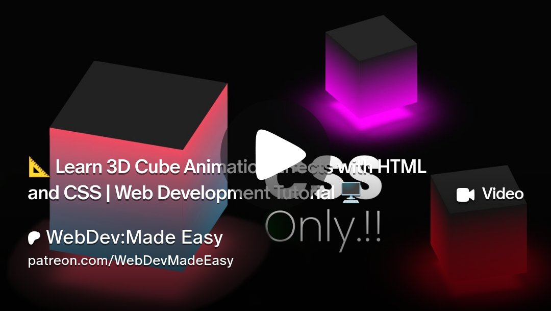 WebDevMadeEasy's tweet card. Get more from WebDev:Made Easy on Patreon