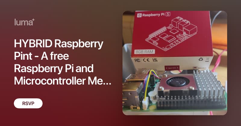 RaspberryPint's tweet card. This is Raspberry Pint, where we share our digital making experiences via informal presentations and discussions. Most of our presentations are about building…