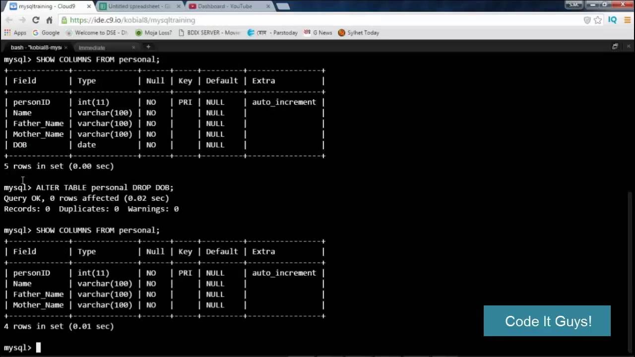 codeitguys's tweet card. The Comprehensive MySQL Course Part 2 | Advanced MySQL Tutorial :...
