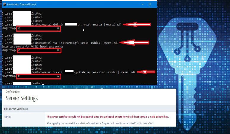 TechDArchive's tweet card. Discover steps to fix 'Server Certificate could not be updated: Private key does not match' while uploading SSL/TLS certificates.