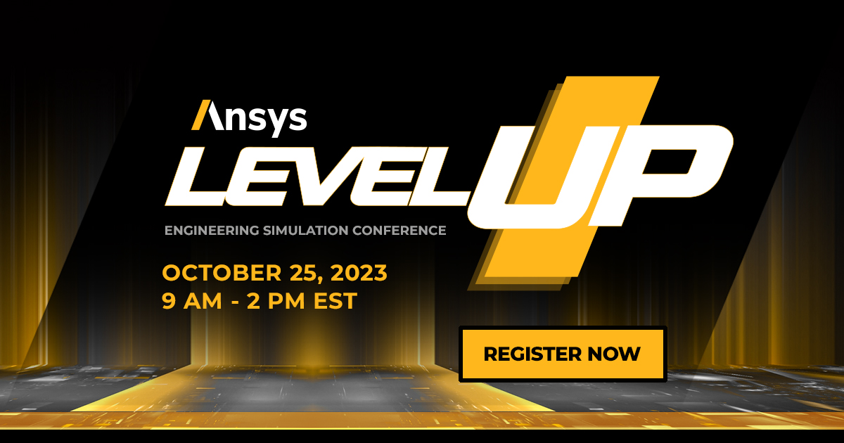 SimuTechGroup's tweet card. Ansys Level Up is a one-day virtual engineering conference bringing together Ansys users, customers, and experts. Learn more and register!