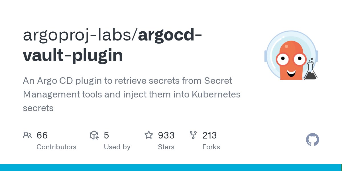 kubesploit's tweet card. An Argo CD plugin to retrieve secrets from Secret Management tools and inject them into Kubernetes secrets - argoproj-labs/argocd-vault-plugin