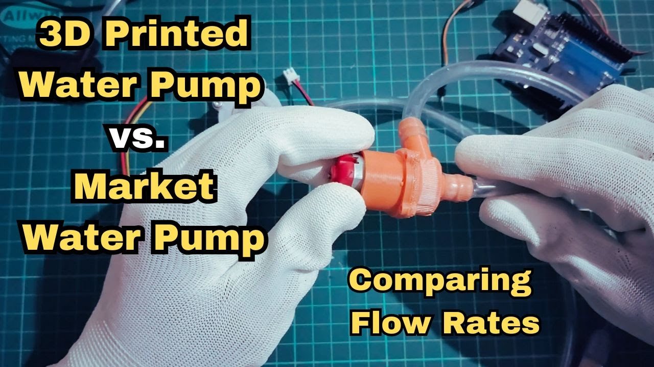 TechKnowLab2's tweet card. Testing 3D Printed Water Pump Flow |3D Printed vs. Market Pump with...
