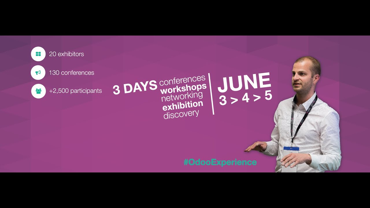 Odoo's tweet card. Odoo Experience 2015 - Day 1
