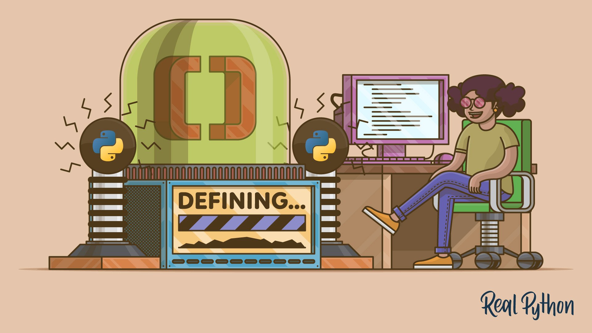 realpython's tweet card. In this course, you'll learn how to define and call your own Python function. You'll also learn about passing data to your function and returning data from your function back to its calling environ...