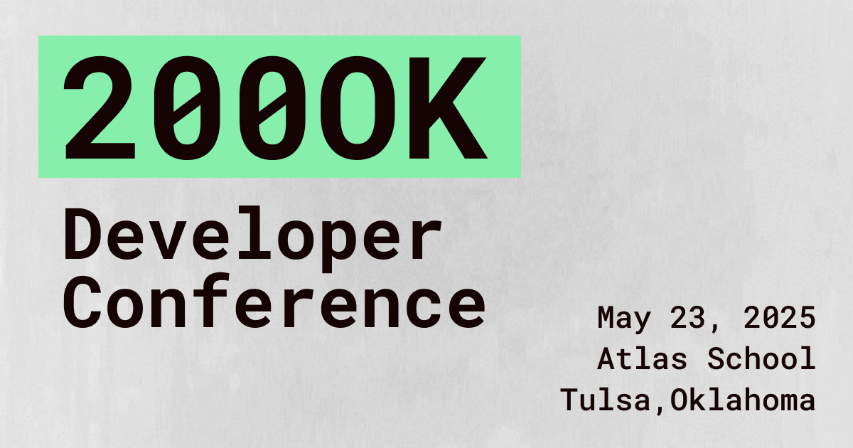 techlahoma's tweet card. 200OK is Tulsa’s Web Developer Conference. Hear from some of the best speakers across the globe for a day of presentations about leading web technology topics.