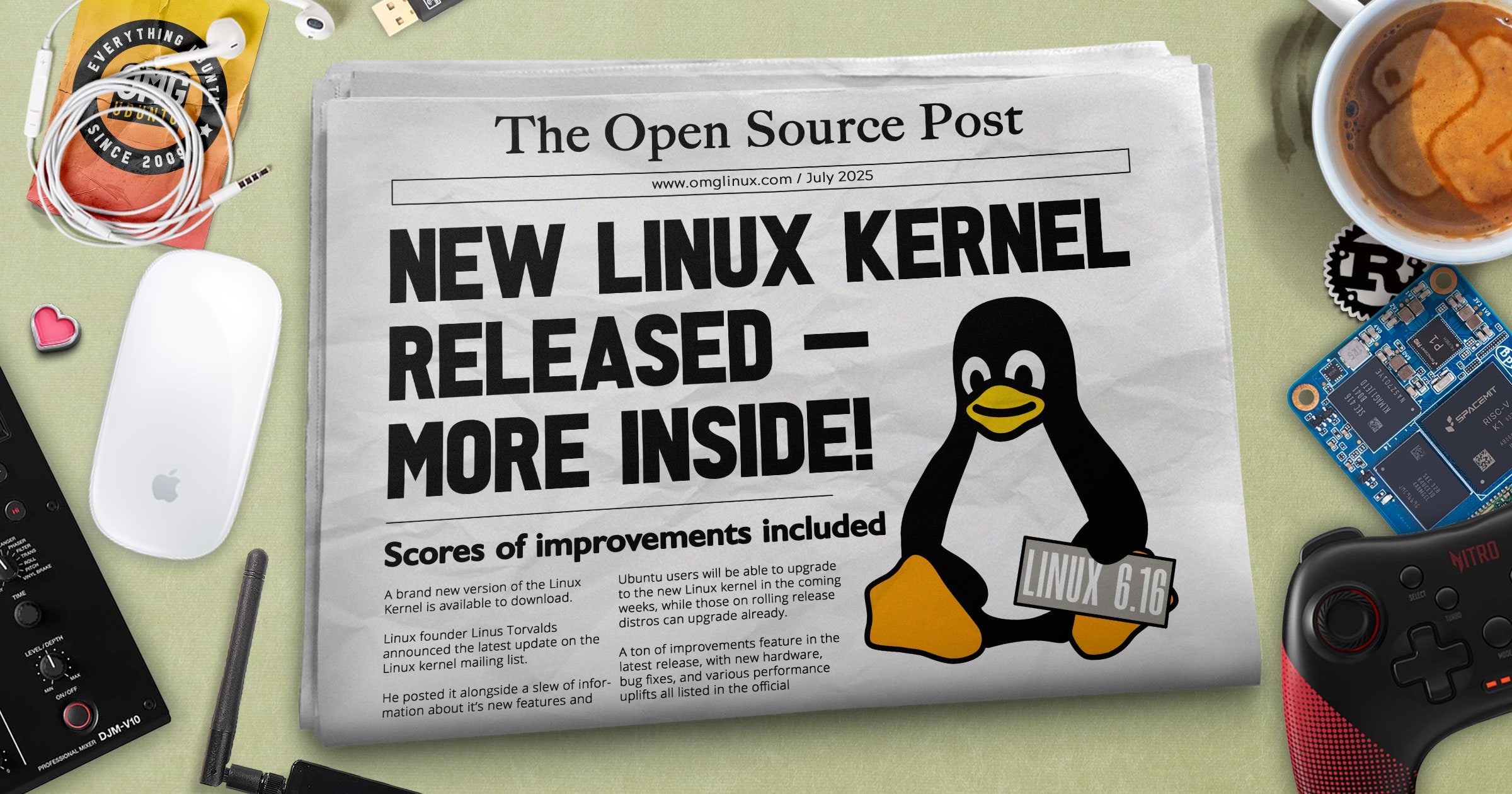 jccall80's tweet card. Linux 6.16 improves OpenVPN speeds, expands 5-level paging, and delivers a 'stupendous' Ext4 performance boost - and a fair bit more. Highlights inside.