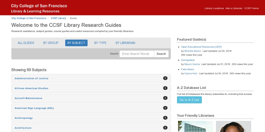 CcsfLibrary's tweet card. CCSF Library