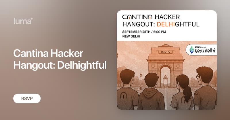 cantinaxyz's tweet card. Join our Cantina meetup on Indian soil! Come meet fellow Cantina hackers, share stories from the trenches, and connect over good food and great company. This…