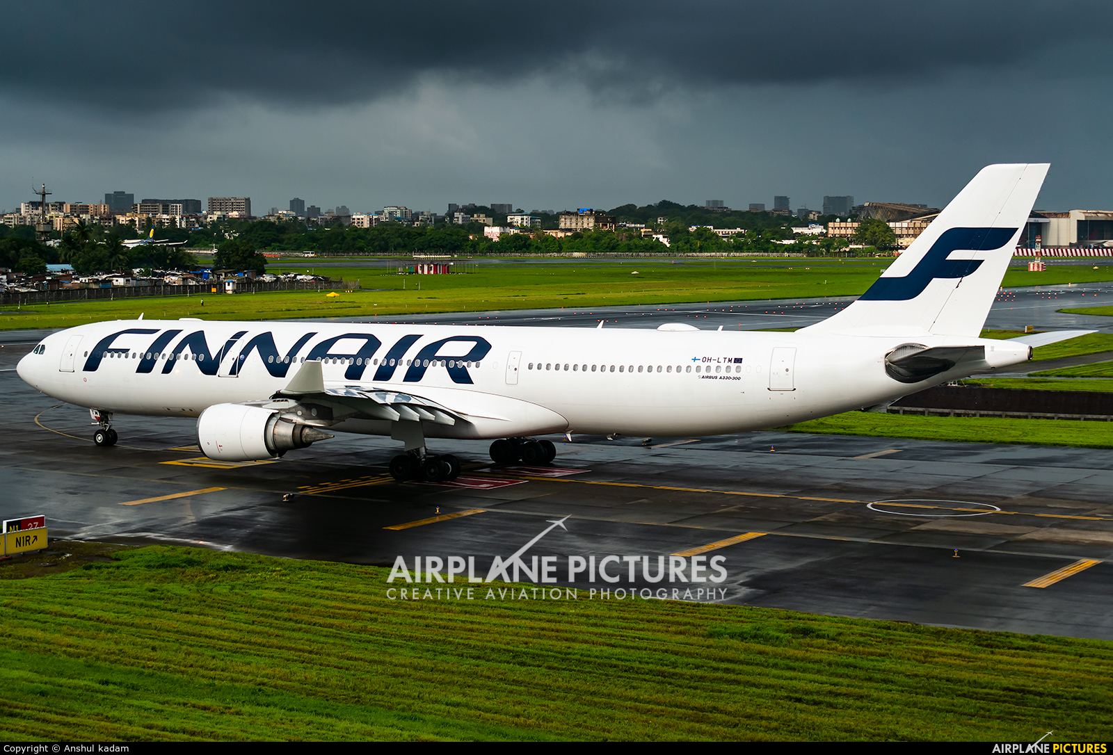 AirplanePics's tweet card. Finnair | Airbus | A330-300 | OH-LTM | India, Mumbai - Chhatrapati Shivaji Intl (BOM - VABB) | Photo taken by Anshul kadam