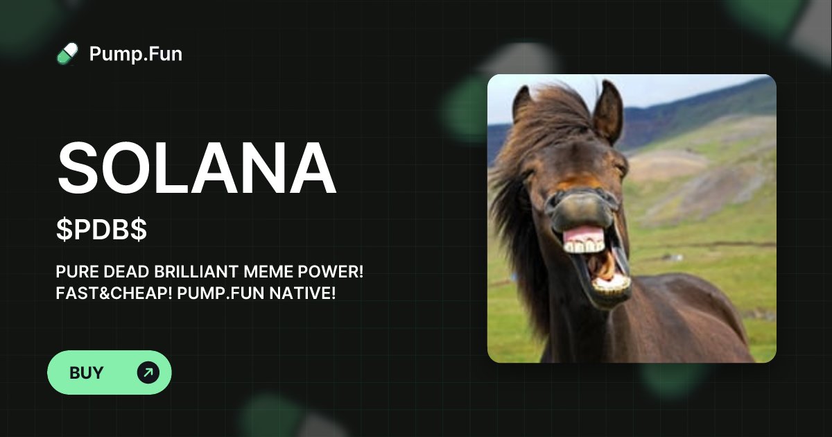 algorithmx51549's tweet card. PURE DEAD BRILLIANT MEME POWER! FAST&CHEAP! PUMP.FUN NATIVE!