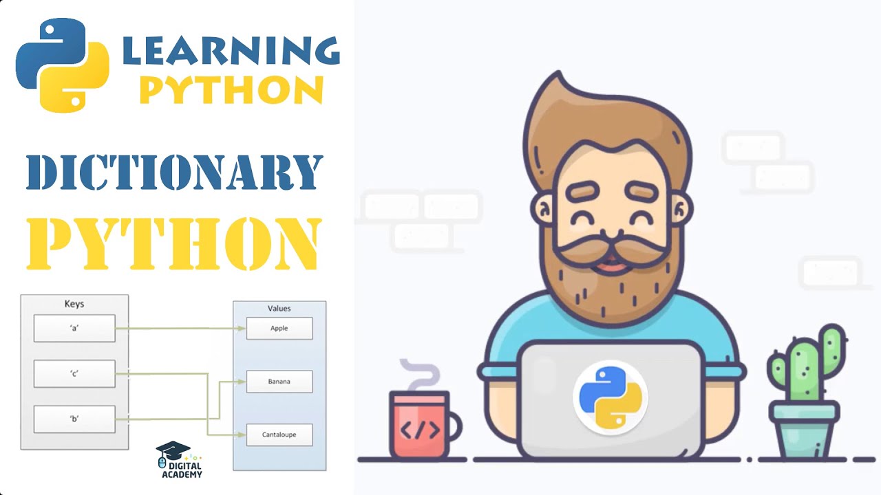 DigitalAcademyy's tweet card. Dictionaries in Python: Definition, Syntax & Declaration - Python...