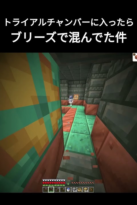 JumpyFish's tweet card. ⚠️ネタですPart9⚠️トライアルチャンバーに入ったらブリーズで混んでた件 #minecraft #マイクラ #トライアルチャンバー
