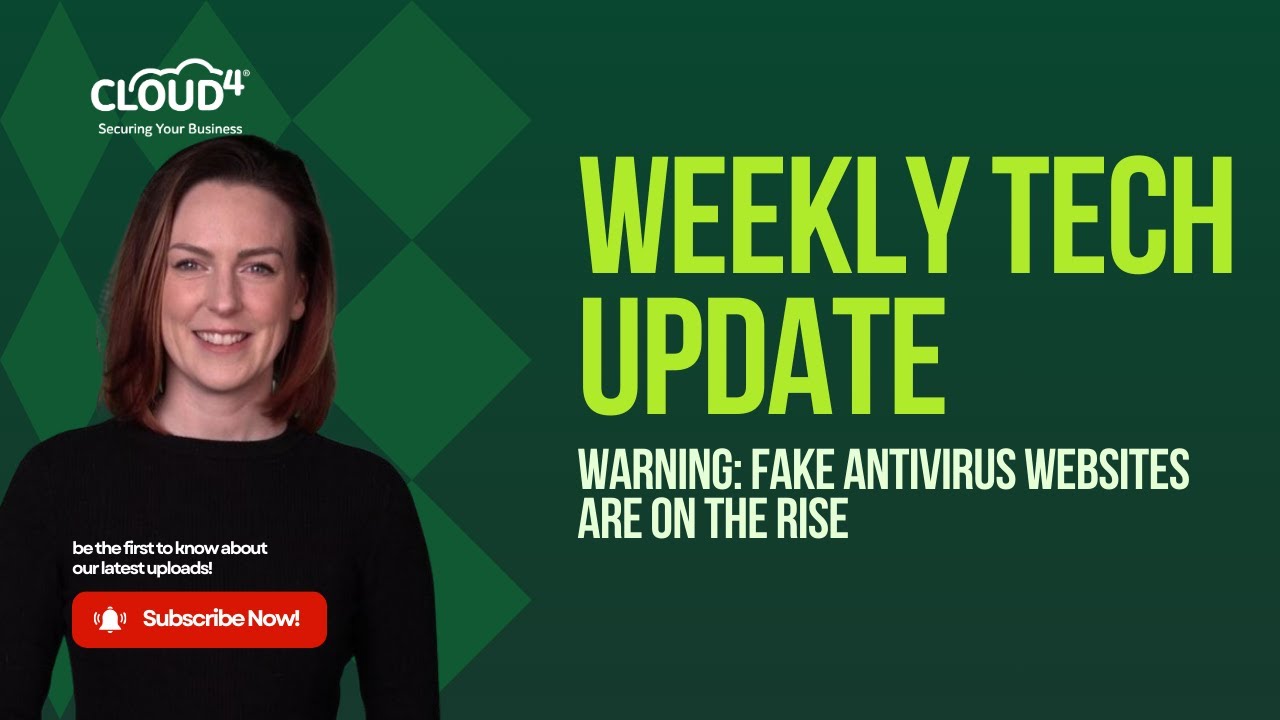 cloud4tech's tweet card. Weekly Tech Update: Warning - Fake Antivirus Websites Are on the Rise