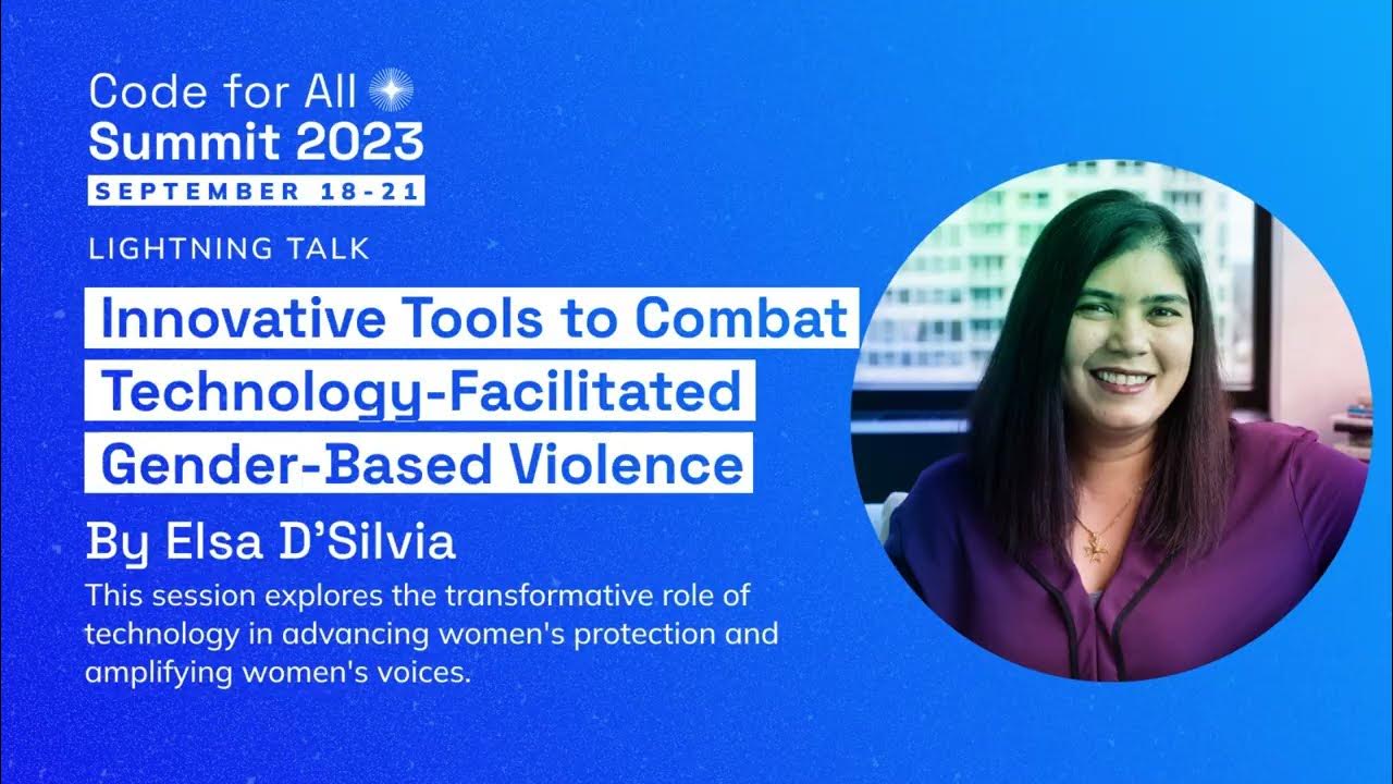 CodeforAll's tweet card. Lightning Talk | Innovative Tools to Combat Technology-Facilitated...