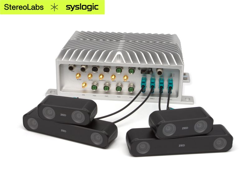 syslogic_ai's tweet card. Stereolabs und Syslogic AI, Anbieter von KI-Embedded-Computern arbeiten zusammen.