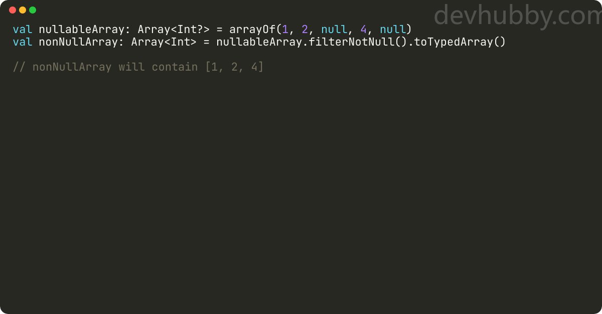 devhubbycom's tweet card. How to convert array? into array in Kotlin?
