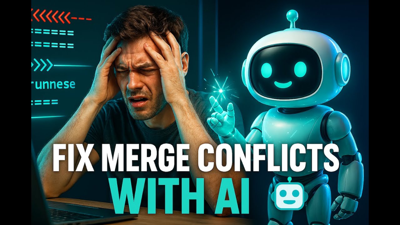 Ambily8's tweet card. Resolve Merge Conflicts with AI | GitHub Copilot Makes It Easy!