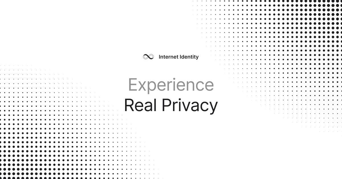 dfinity's tweet card. Internet Identity is the authentication service on ICP enabling real privacy, with quick, safe and hassle-free sign-in