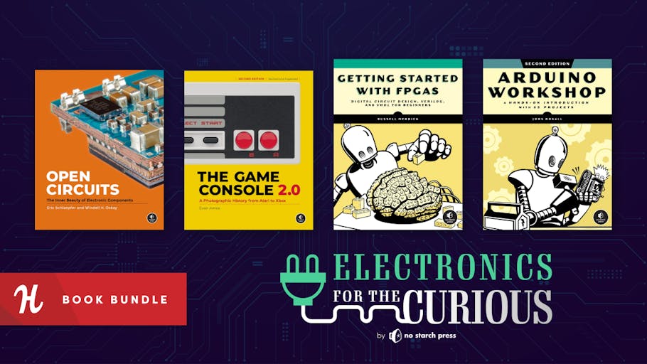 codeOfPatrick's tweet card. Pay what you want to deepen your knowledge of video games and technology with our latest Tech Book Bundle: Electronics for the Curious.