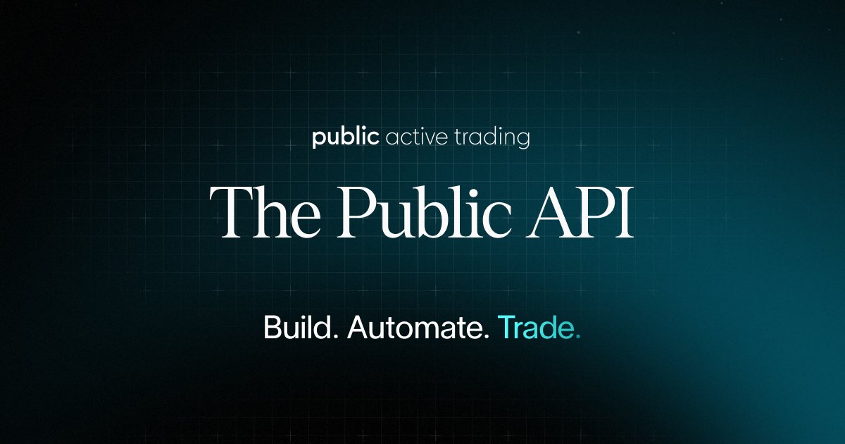 public's tweet card. Access the Public Trading API to automate stock and ETF options trades with real-time execution, no commissions, and rebates. Get full read/write access to portfolio data, pricing, and order controls.