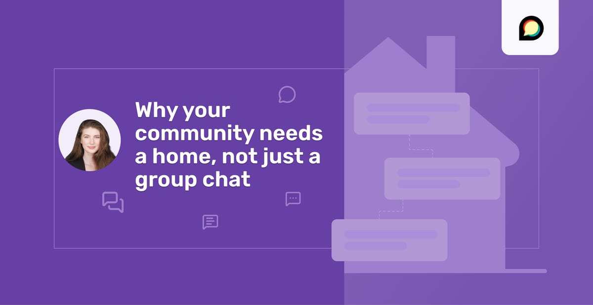 discourse's tweet card. We all crave connection. And when we want to bring people together, the easiest option is to spin up a group chat. But if you’ve ever tried turning a Slack, Discord, or WhatsApp group into a real...