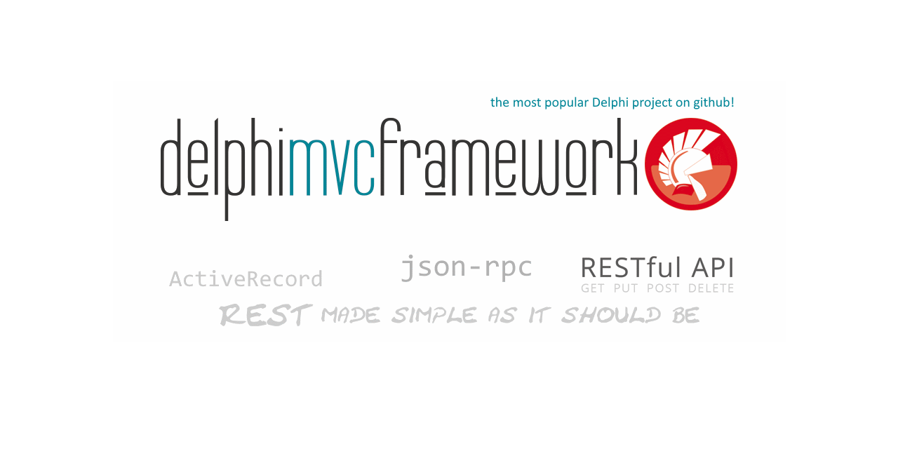 bittimepro's tweet card. DMVCFramework (for short) is a popular and powerful framework for WEB API in Delphi. Supports RESTful and JSON-RPC WEB APIs development. - danieleteti/delphimvcframework
