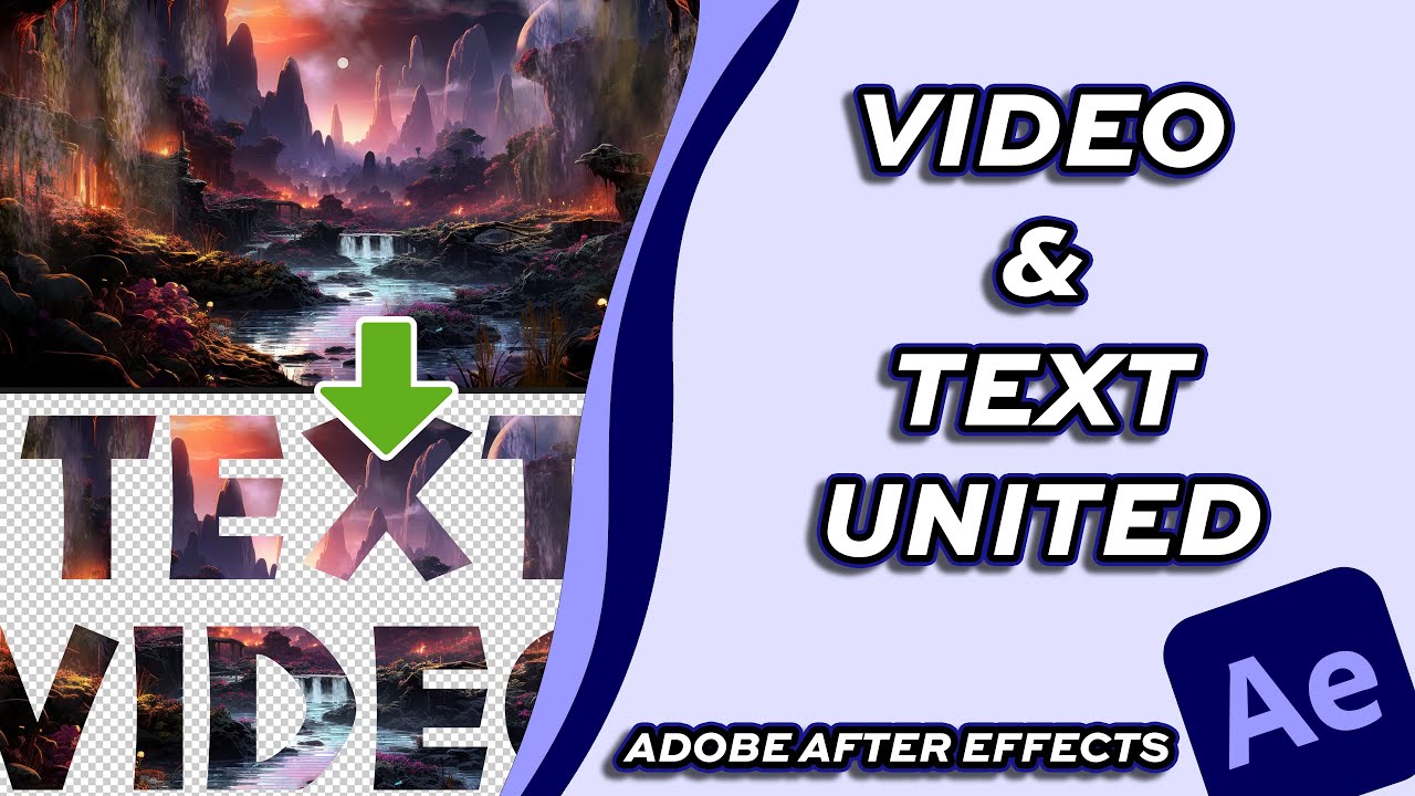 GraphdTutorials's tweet card. How to Put Video Inside Text in Adobe After Effects
