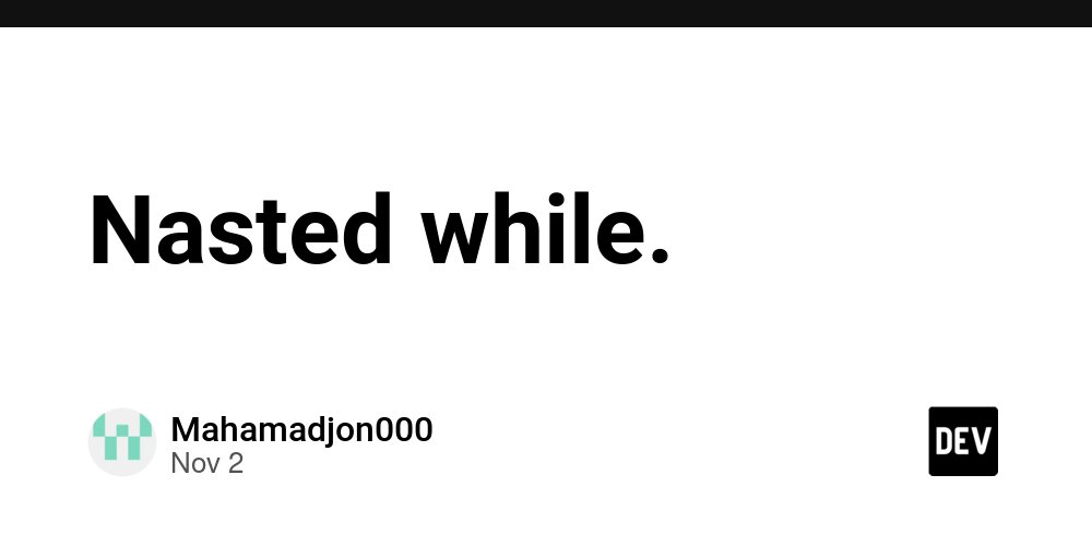 prod42net's tweet card. Nasted while - Это когда один цикл while находится другого цикл while. Синтаксис nasted...