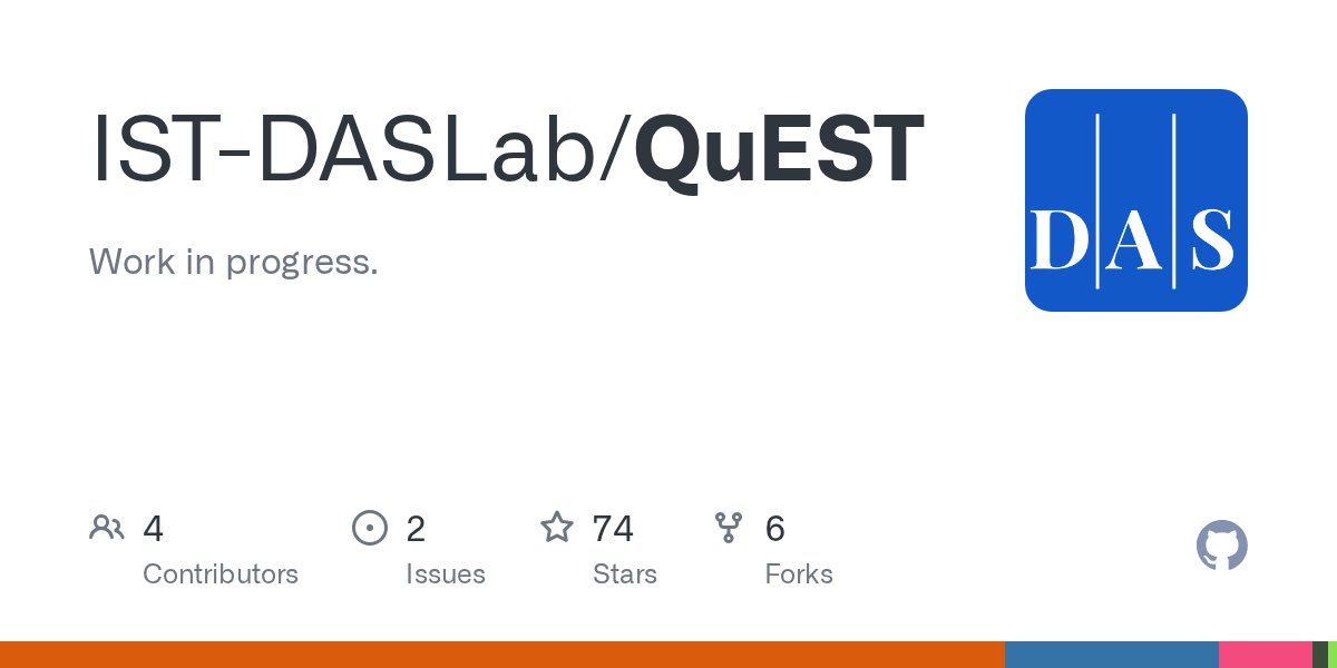 DAlistarh's tweet card. Work in progress. Contribute to IST-DASLab/QuEST development by creating an account on GitHub.