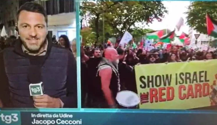 Tv3Blog's tweet card. Bufera sul Tg3 per la frase “Italia può eliminare Israele”: Fratelli d’Italia protesta, la Rai sotto pressione per chiarimenti ufficiali.