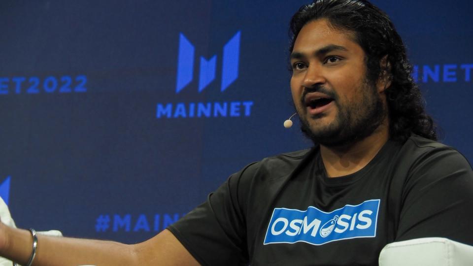 CoinDesk's tweet card. "I've always personally been pretty Bitcoin maxi," Osmosis co-founder Sunny Aggarwal said in an interview.