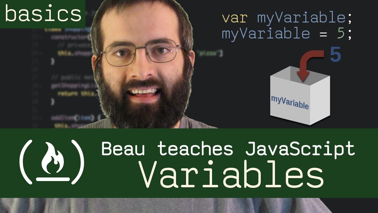 webdevs_xyz's tweet card. Variables - Beau teaches JavaScript