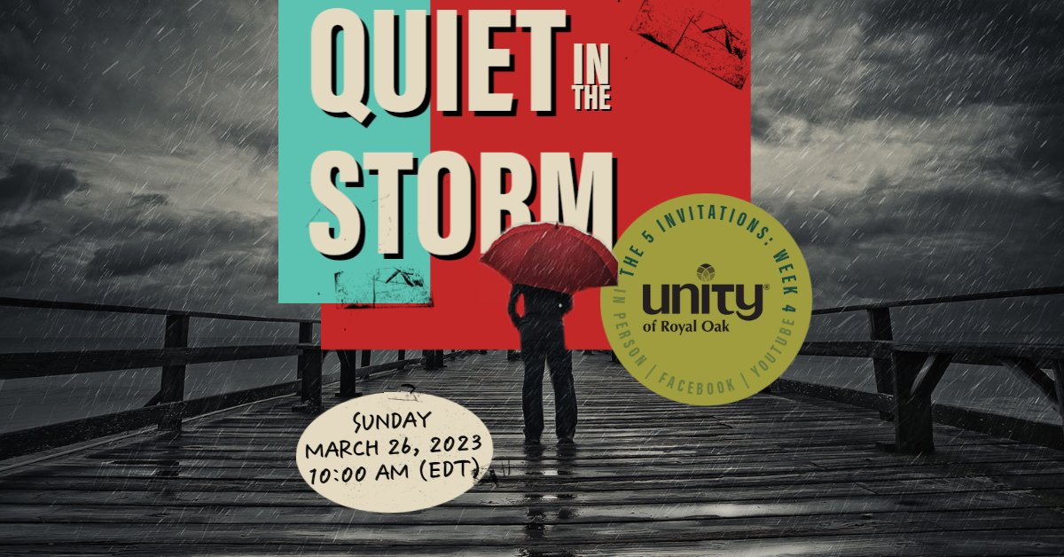 UnityRo's tweet card. Join us this Sunday @ 10 AM for Week 4 of our new series. We'll learn how to let go of our constant need for more, better, faster - and embrace nature's own rhythm. In Person | Facebook | YouTube