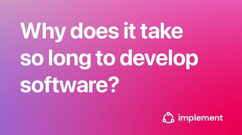 useimplement's tweet card. We have all been there, sitting in a meeting when a manager or executive gets frustrated by how long a product is taking to develop. This…