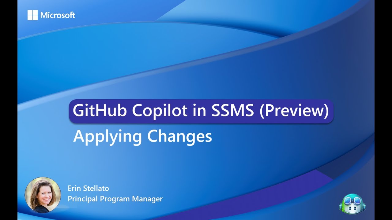 sql_monk's tweet card. GitHub Copilot in SSMS - Applying changes to the editor