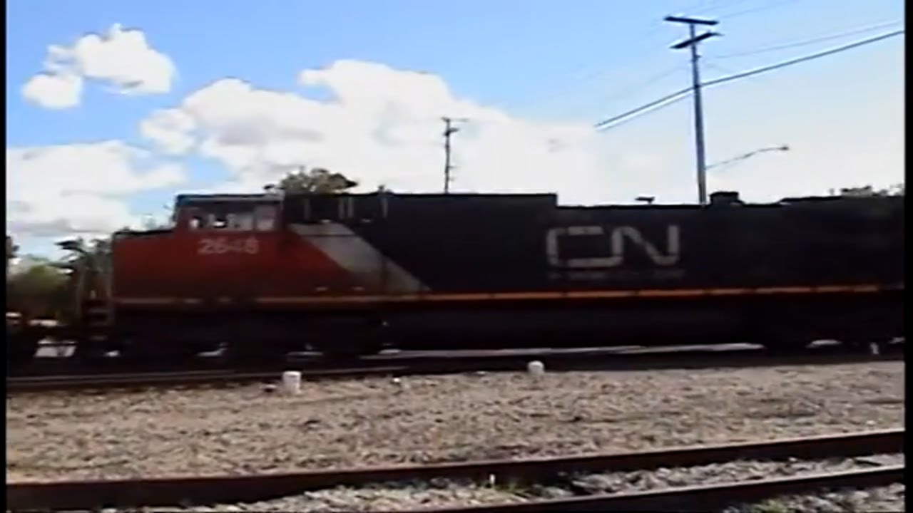 CSXProductions's tweet card. Canadian National Double Stack Train at Griffith 9/5/11 (SD75I/C44-9W)