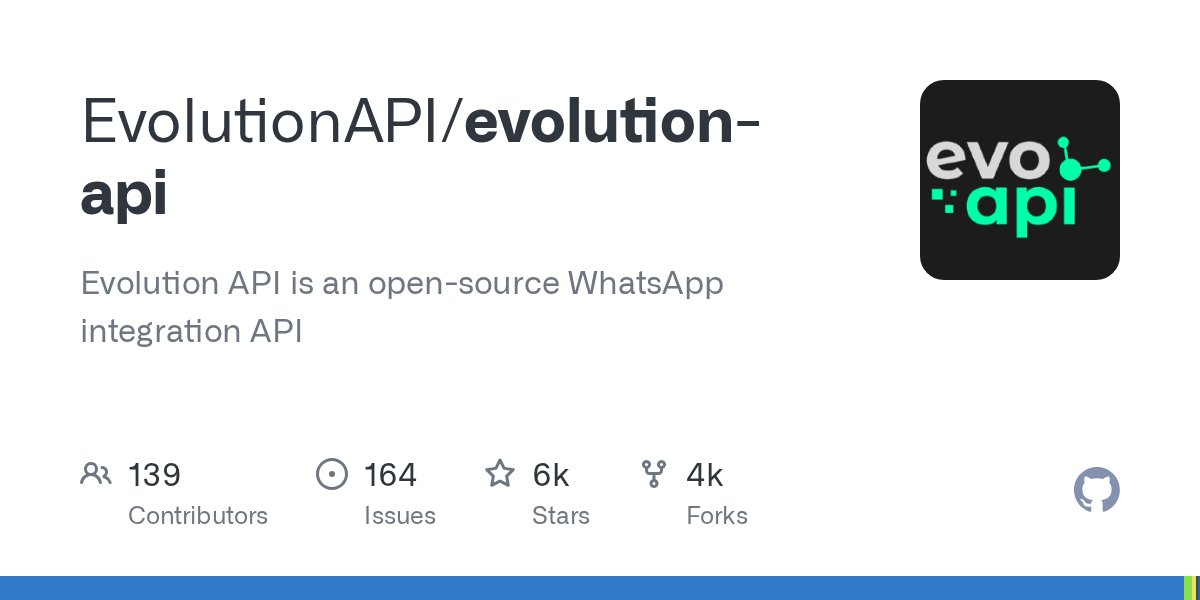 github_trends's tweet card. Evolution API is an open-source WhatsApp integration API - EvolutionAPI/evolution-api