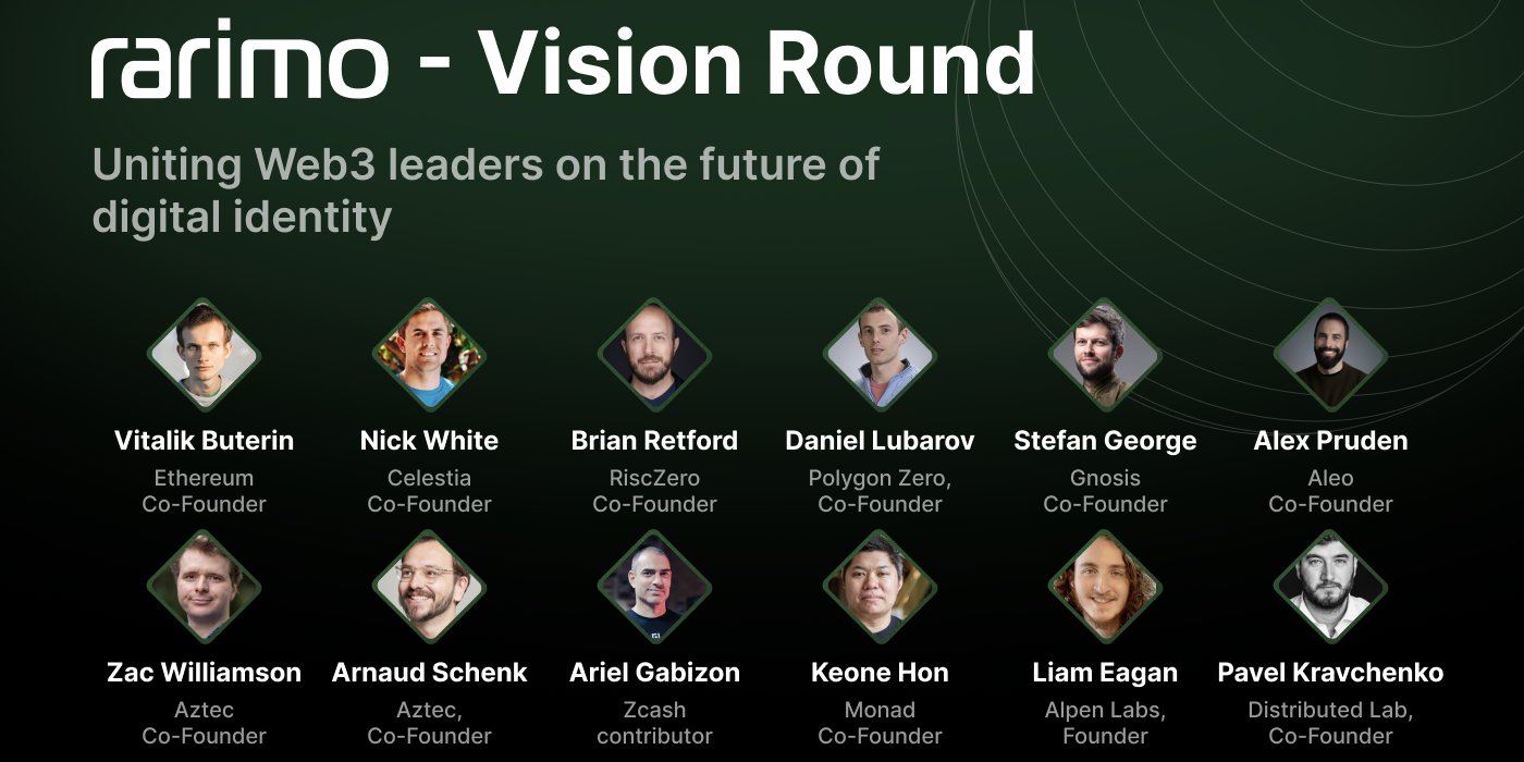 Rarimo_protocol's tweet card. Rarimo’s Founder-only Vision Round
