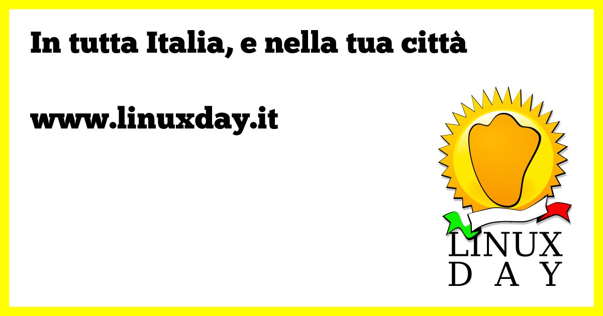 libreitalia's tweet card. Giornata Nazionale per il Software Libero
