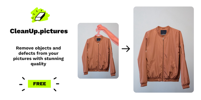 AIStackDaily's tweet card. Remove objects, people, text and defects from any picture for free. Create a clean background for a product picture 📸, re-design any items 👠, fill up some missing space for a youtube thumbnail 🎬,...