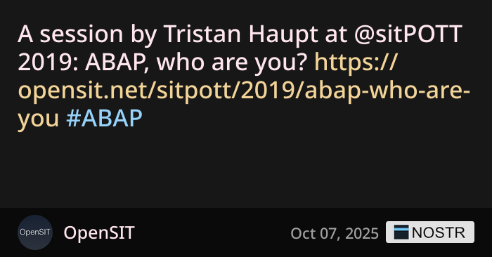 opensitnet's tweet card. seen on relay.nostr.band, relay.damus.io