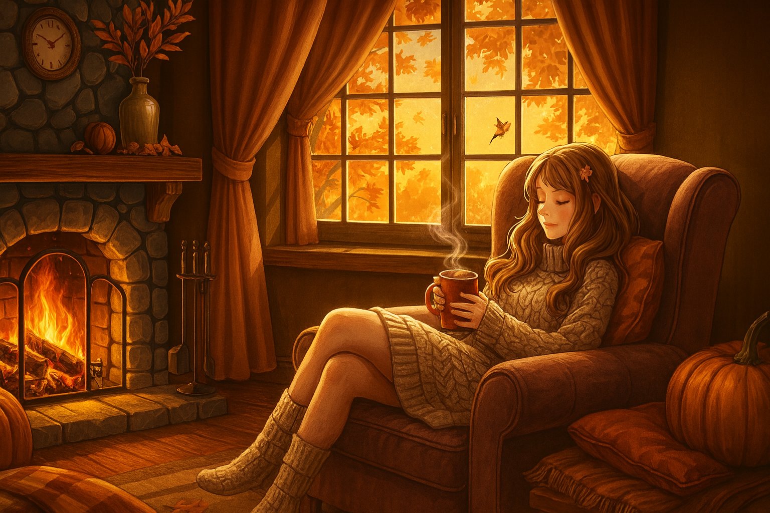Write_Stats's tweet card. There's something magical about autumn. The air cools, the leaves turn fiery shades of red and gold, and suddenly every