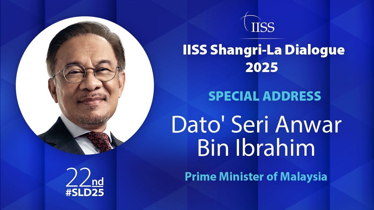 GeoFlowProExim's tweet card. IISS Shangri-La Dialogue 2025 | Special Address by Dato' Seri Anwar...