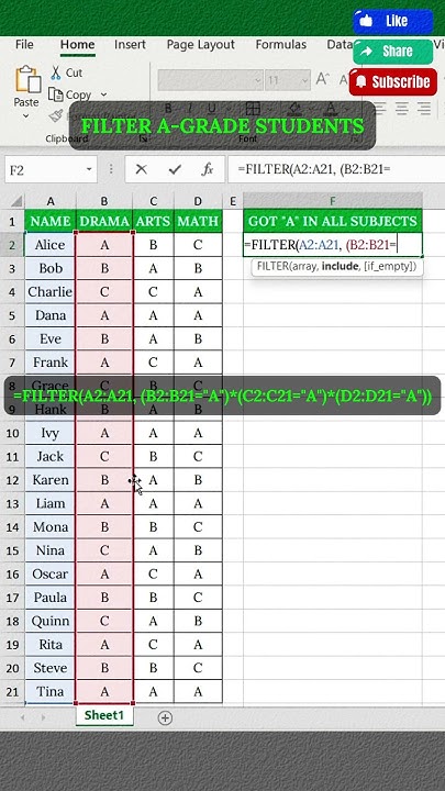 JB5453's tweet card. Find Top Students in Seconds with Excel FILTER! #excelfilter