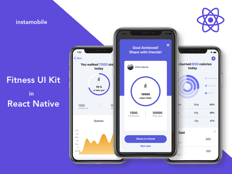 instamobileio's tweet card. Download source code of React Native Fitness App Template to make a workout & health mobile app UI Kit for iOS and Android. Cross-platform gym clone script
