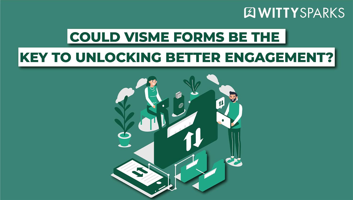 wittysparks's tweet card. Are your visitors bouncing off without subscribing? Are you not getting enough leads? Learn how Visme Forms can fix this problem!