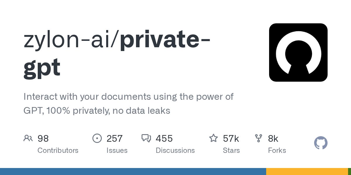hackernewsrobot's tweet card. Interact with your documents using the power of GPT, 100% privately, no data leaks - zylon-ai/private-gpt